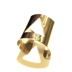 Gold triangle bangle